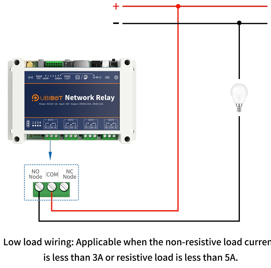 Kiểu kết nối Output với tải công suất nhỏ, dưới 3A